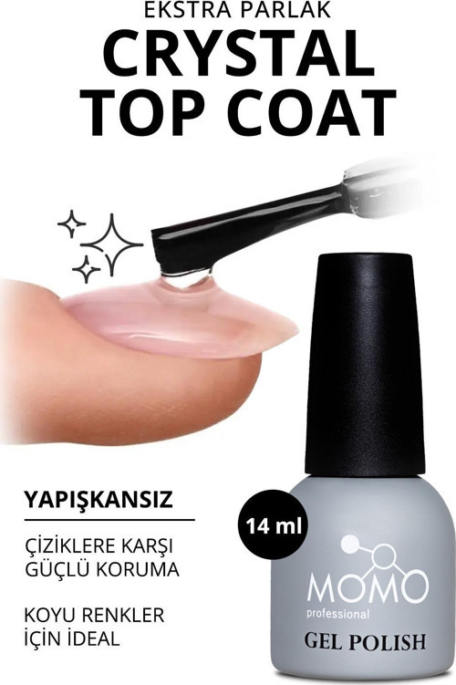 Kalıcı Oje İçin Crystal Top Coat, 14 ml