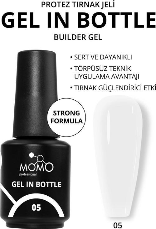 Protez Tırnak Jeli, Gel In Bottle No.5, UV Korumalı Rakı Beyazı, 18 ml