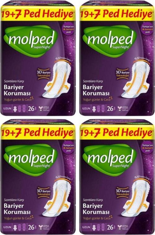 Gece Uzun Hijyenik Ped 26 Lı x 4 Adet