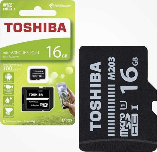 16 Gb Microsd Hafıza Kartı MicroSDHC UHS-1 100 Mb/s+ Adaptör