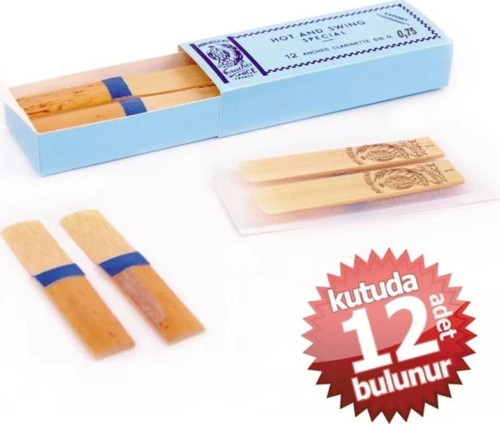 Rigotti Mavi Kuşak Klarnet Kamışı 0.75 Numara 12 Adet