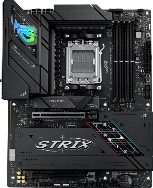 ROG STRIX B850-F GAMING WIFI AMD B850 AM5 DDR5 8000 DP HDMI 4x M2 USB3.2 Gen 2x2 WiFi 7 + BT AURA RGB 2.5Gbit LAN ATX 16+2+2 Güç Aşamaları, 2xGen