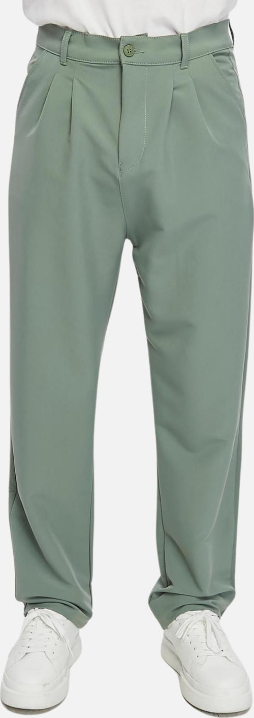 Yüksek Kalite Erkek Yüksek Bel Pileli Baggy Chino Pantolon C358