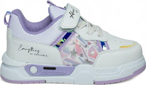 Als Beyaz Lila Cilt Kız Çocuk Sneaker Spor Ayakkabı