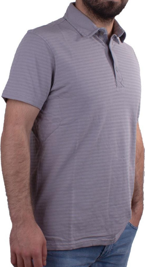 2214 Gri Polo Yaka Erkek T-Shirt
