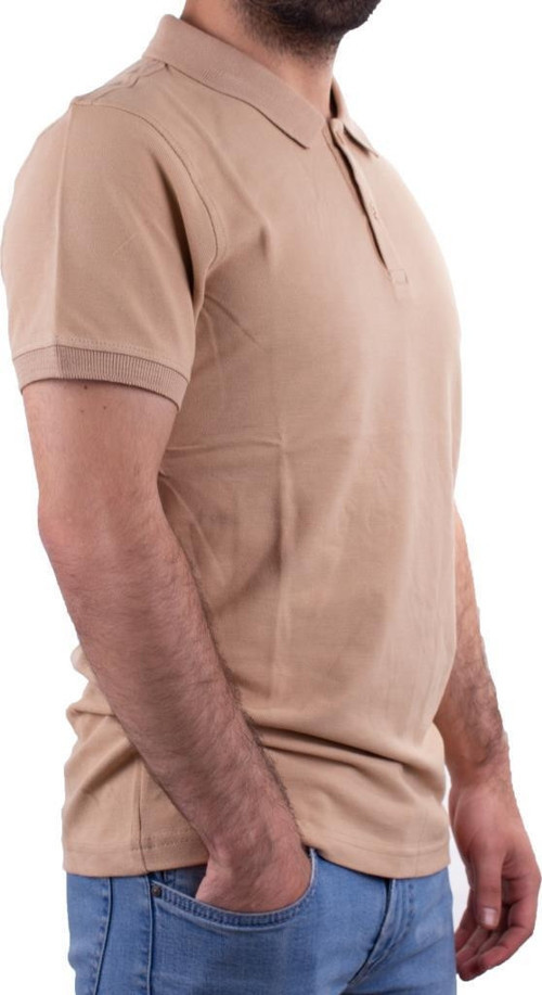 2277 Bej Polo Yaka Erkek T-Shirt