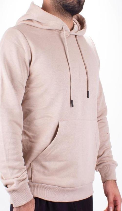 Twister 2732 Bej Kapüşonlu Erkek Sweatshirt