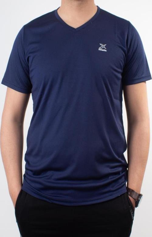 SN-222 Neck Lacivert Günlük Erkek V Yaka Tişört