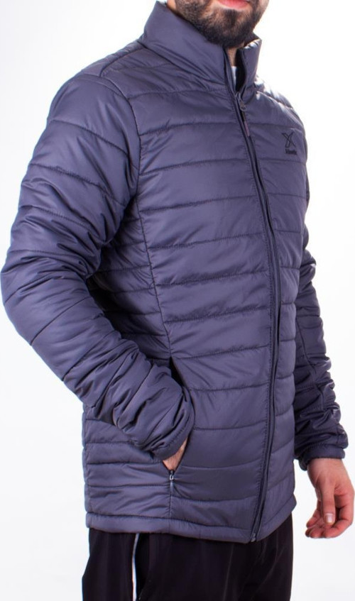 Padded Coat Koyu Gri Günlük Şişme Erkek Mont