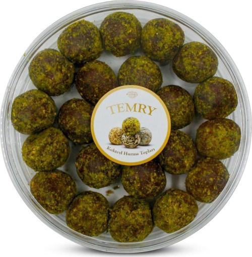 Özel kutulu İkramlık Hediyelik Antep Fıstığı kaplamalı Şekersiz Vegan Glutensiz Hurma Topları 350G