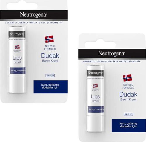 SPF 20 Güneş Koruma Faktörlü Dudak Bakım Kremi 4,8 g 2 ADET