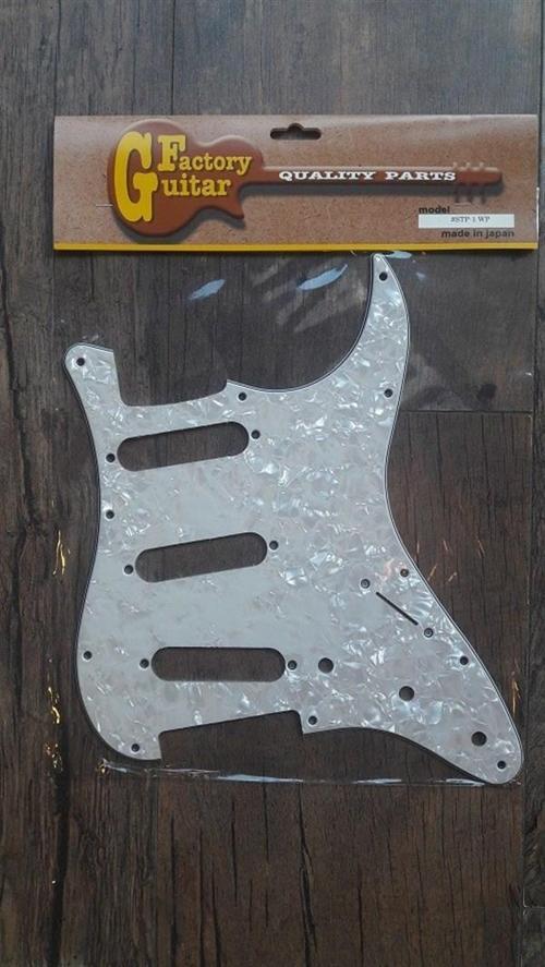 STP-1WP Beyaz Sedefli SSS Strat Pickguard