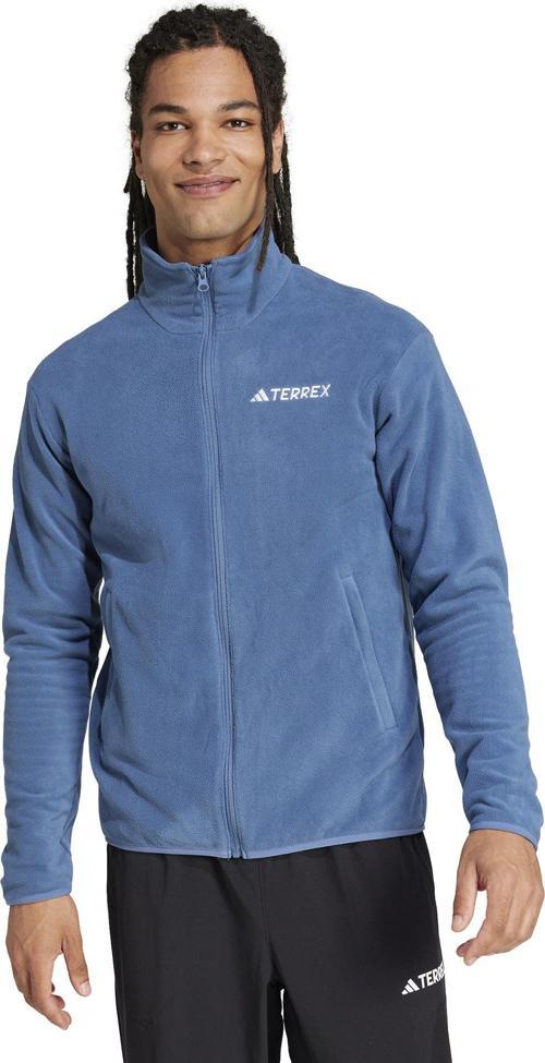 JP0798-E adidas Mt Ess Fz Fl Erkek Ceket Mavi