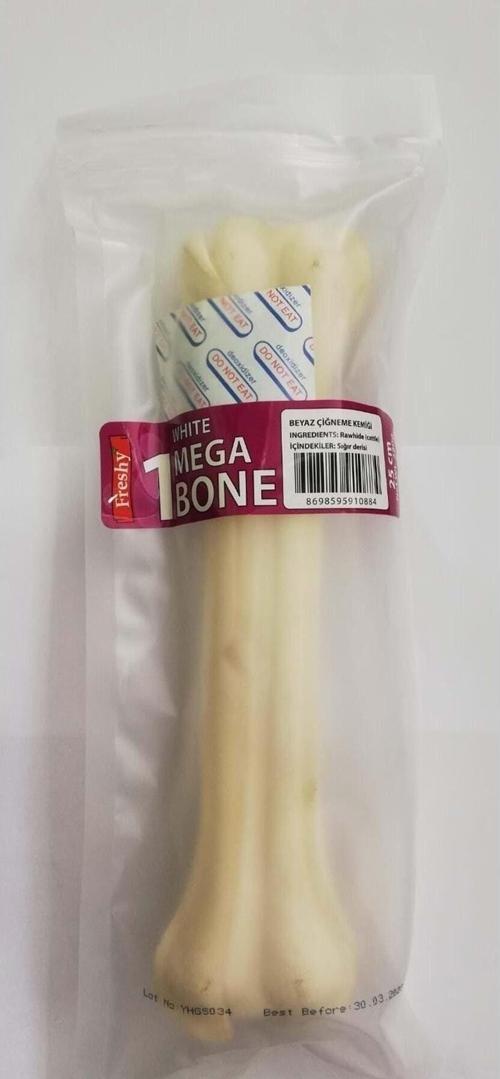 Beyaz Dental Kemik Tekli Paket 25cm