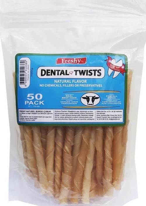 Dental Burgu Köpek 50'lİ Paket - 13 cm