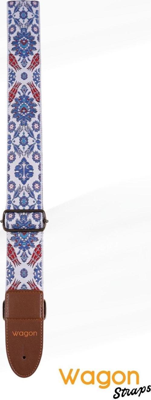 Straps Vintage Serisi Gitar Askısı - Turquise Tulip