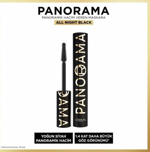Panorama Hacim Veren Maskara All Night Black - Siyah