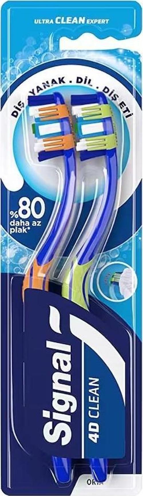 Ultra Clean Expert 4d Clean 1+1 Diş Fırçası Orta