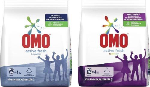 Active Fresh Beyazlar 4 kg + Renkliler 4 kg 2 li Set