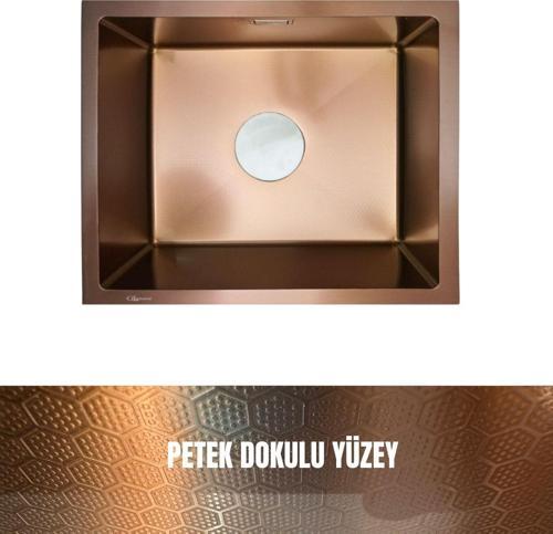 45X40 Bakır Petek Dokulu Çelik Mutfak Eviyesi 304 Paslanmaz Çelik 1mm