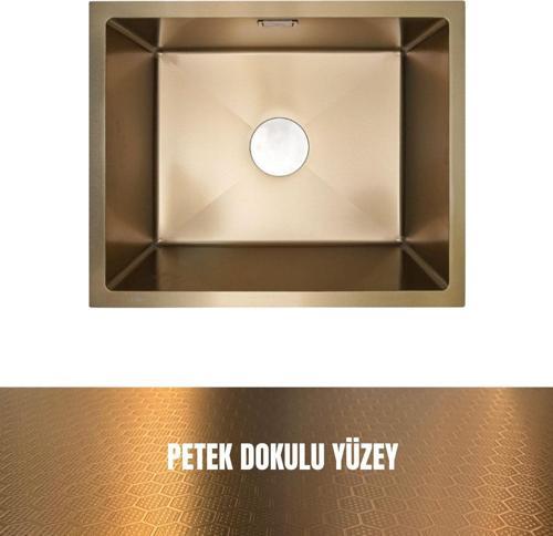 50X40 Gold Petek Dokulu Çelik Mutfak Eviyesi 304 Paslanmaz Çelik 1mm