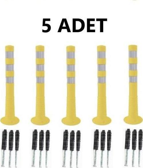5 Adet Sarı Renk Otopark Düzenleyici 75 Cm Eco Delinatör