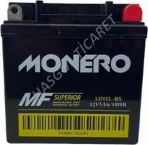 Motorsiklet Akü 12n5l-bs Batarya 12v5ah Cub -Ybr modeller  Dik Akü monero 50030 - Eski Akü İadesiz