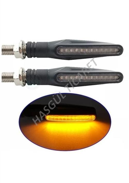 Motorsiklet Kayar Sinyal Düz Led  Sağ Sol takım Su Gecirmez