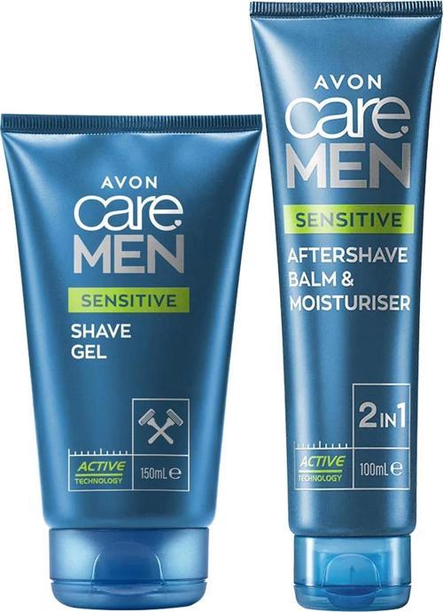Care Men Sensitive Tıraş Jeli ve Sonrası Balmı ve Nemlendiricisi Paketi