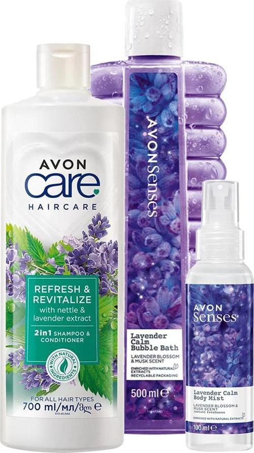 Lavanta Kokulu Şampuan Banyo Köpüğü ve Vücut Spreyi Paketi