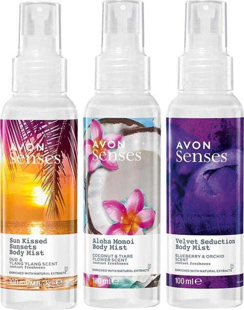 Senses Velvet Seduction Aloha Monoi ve Sun Kissed Sunsets Vücut Spreyi Paketi
