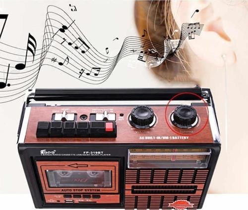 Nostaljik Kasetçalar 4 Bant Radyo,Usb Girişli,Fm Radyo,Bluetooth Bağlantılı-FP-319BT