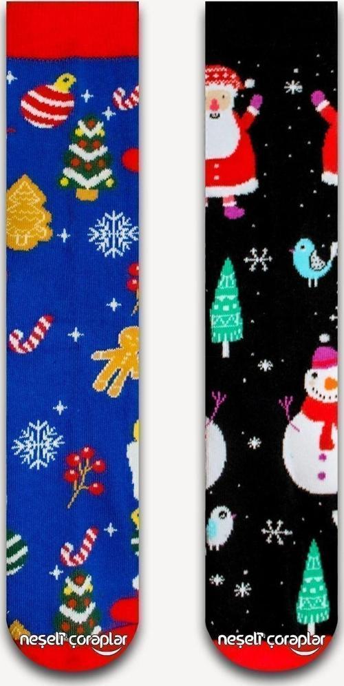 2'Li Christmas Renkli Çorap Set