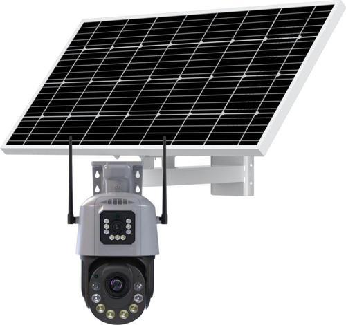 Hm - 10 3X3Mp 4G Solar Panelli 7/24 Sürekli Kayıt Gece Görüşlü Akıllı Kamera