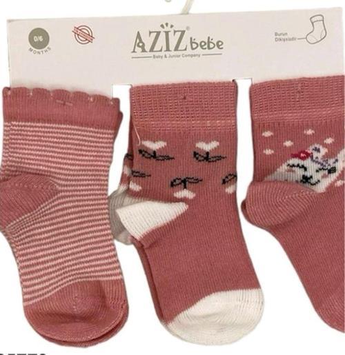 Üçlü Kız Bebek Çorabı