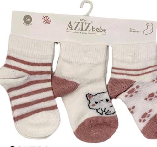 Üçlü Kız Bebek Çorap