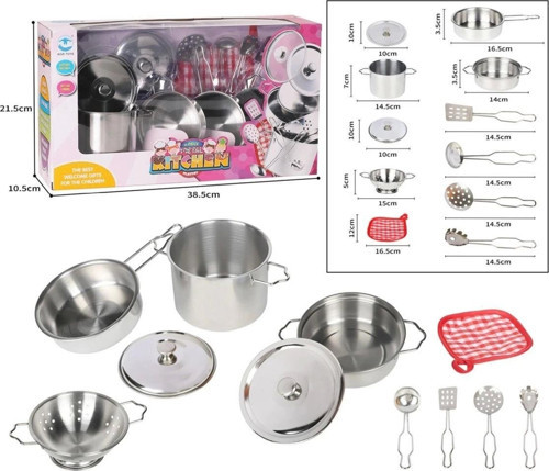 3815-6 Çelik Tencere Tava Seti 11 Parça -Vardem Oyuncak