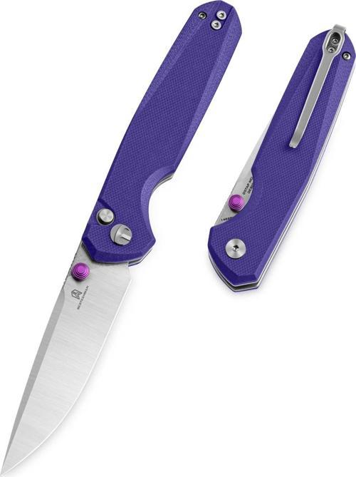 VELIX BMK07C: 3.315" 14C28N Çelik Çakı, G10 Sap, Düğme Kilidi, Flipper
