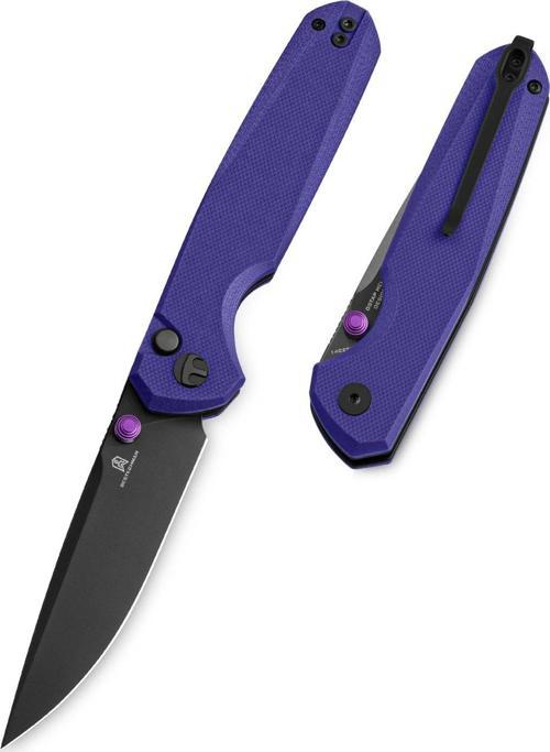 VELIX BMK07F: 3.315" 14C28N Çelik Çakı, G10 Sap, Düğme Kilidi, Flipper
