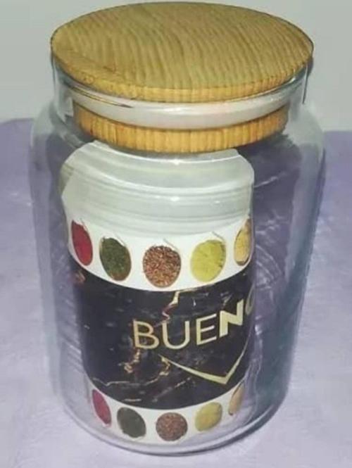 Bambu Kapaklı Cam Kavanoz 500Ml