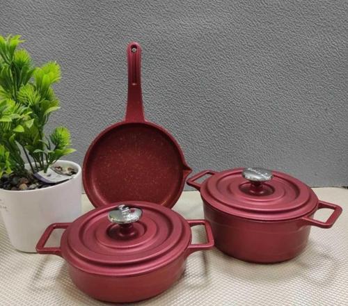Oms Oms Jr.Mini Döküm 5 Parça Tencere Tava Seti 14Cm