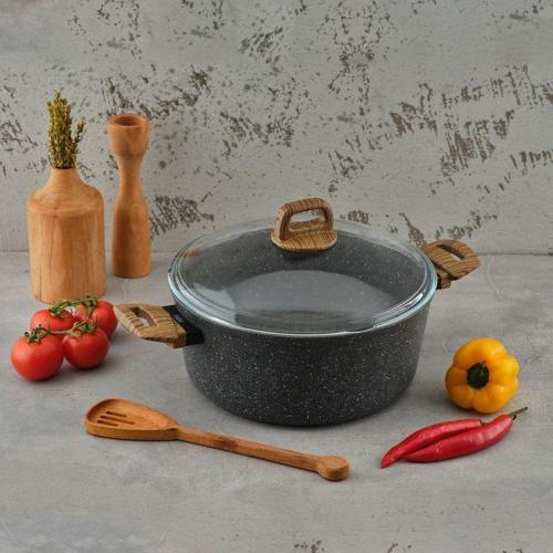 Marble Natura Granit Derin Tencere 28 Cm