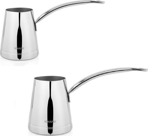 Fabian 2 Li Çelik Cezve Seti - 3 Ve 4 Fincan-Inox