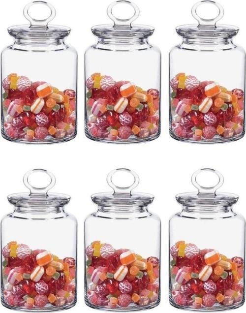 98673 Kitchen Serisi Cam Kapaklı Contalı Kavanoz 1,5 Litre -6 Adet