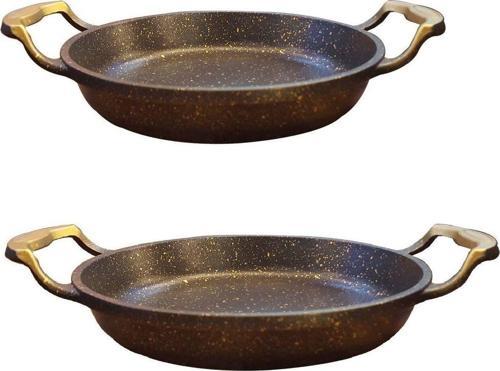 3248 Gold Döküm İkili Kapaksız Granit Sahan Seti 18-20Cm