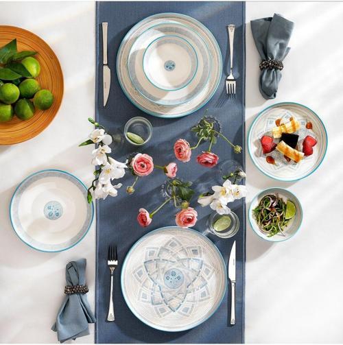 Iconic Yemek Takımı 24 Parça-Mavi