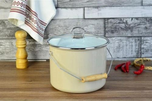 Paçi 20Cm Toprak 5.25 Lt Emaye Bakraç Yoğurt Tenceresi