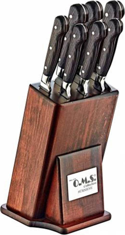 Art-6160 8 Parça Ahşap Standlı Sürmene Bıçak Seti