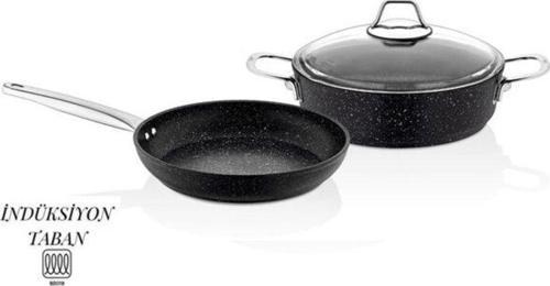 Cookcase Blackline Indüksiyon Tabanlı Tencere&Tava Seti 26 Cm