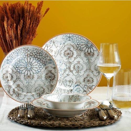 Blanch Yemek Takımı-24 Prç.-Kahverengi